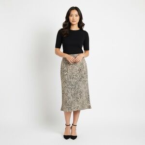 Brandy Melville Black and Tan Midi Skirt